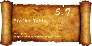 Stefko Tekla névjegykártya